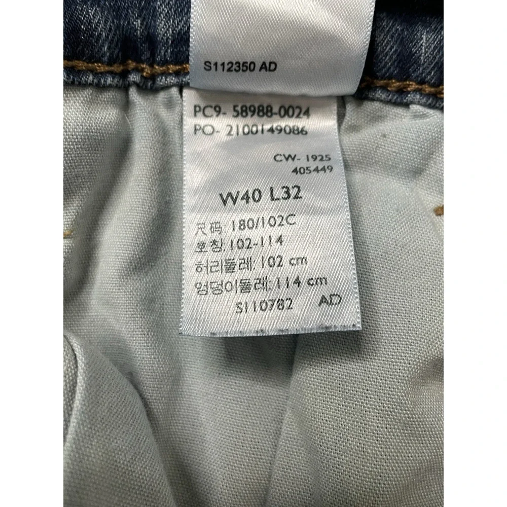 Levi Strauss Signature Straight Jeans Men's 40x32 Medium Wash Stretch Denim